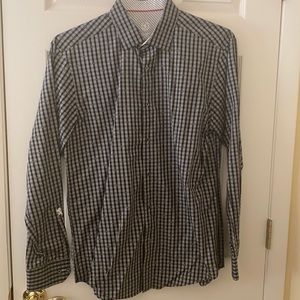 Bugatchi Black White Plaid Dress Shirt Nordstrom